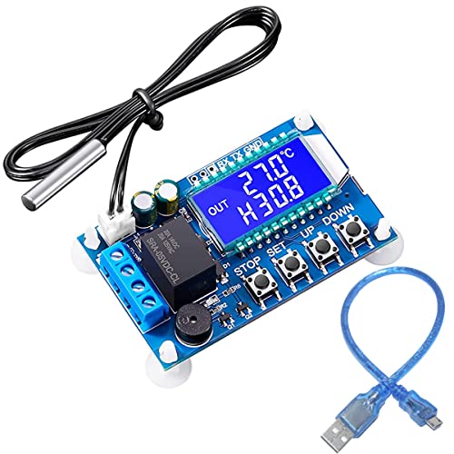 Youmile Electronic Thermostat Controller Board XY-T01 DC 6-30 V 24 V Digitale Temperaturregelungsplatine Elektronischer -50 ° C bis 100 ° C mit wasserdichtem NTC-Sonden-Mikro-USB-Kabel von Youmile