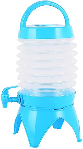 Youning Faltbarer Getränkespender 5,5L Saftspender Limonadenspender mit Ständer & Wasserhahn Faltbar Wasserspender mit Zapfhahn Getränke Spender für Limonaden, Säfte und Schorlen (Blau) von Youning