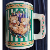 Vintage 16 Unzen Steinzeug Weihnachten Teddybären Oversized Tasse von YourBoyfriendsGoods