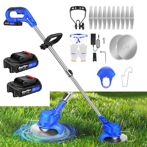 Akku Elektro Rasentrimmer mit Klingen, Rasenkantenschneider Akku Rasentrimmer und Kantenschneider Garten Rasen Unkraut Trimmer für Garten, Hof, Ink 2 Batterien und Ladegerät Akku Elektro Rasentrimmer mit Klingen, Rasenkantenschneider Akku Rasentrimmer und Kantenschneider Garten Rasen Unkraut Trimmer für Garten, Hof, Ink 2 Batterien und Ladegerät von YouseaHome