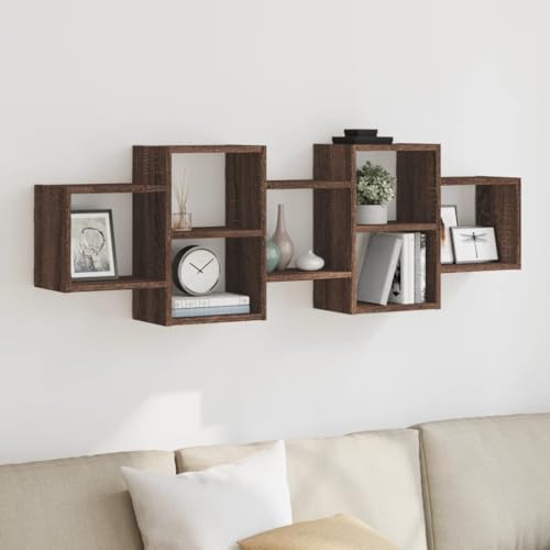 Youuihom Wandregal Schwebendes Regal Braun Eichen-Optik Holzwerkstoff 129x18x42 cm für Wohnzimmer Bad Küche mit Modernem Design Robust und Langlebig Youuihom Wandregal Schwebendes Regal Braun Eichen-Optik Holzwerkstoff 129x18x42 cm für Wohnzimmer Bad Küche mit Modernem Design Robust und Langlebig von Youuihom