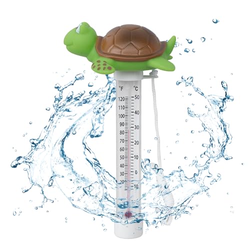 Wasserthermometer, Poolthermometer schwimmendem Wasserthermometer Baby Pool Thermometer Süßes Schildkrötenbadewannen -Thermometer für Schwimmbad Aquarien Teich von Yoyakie