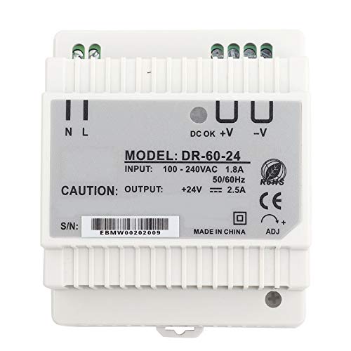 DR 60 24 60W Single Output 24V DIN-Rail Netzteil AC/DC Schaltnetzteil für Beleuchtungsanlagen, Industriesteuerung, Sicherheitsüberwachung von Yuecoom