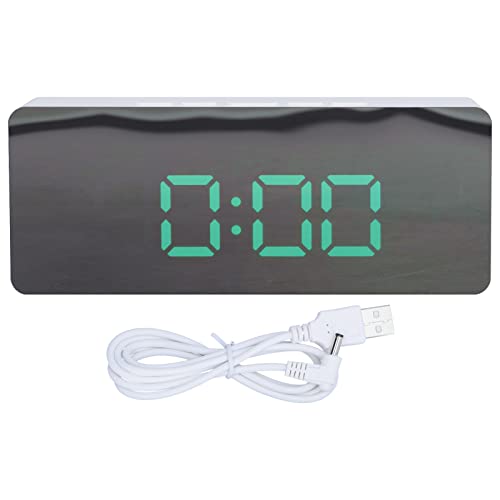 Yuecoom LED Spiegelwecker Wiederaufladbarer Spiegelwecker USB-Anschluss zum Aufladen von Schlafzimmer, Nachttisch, Büro(Stil 2) von Yuecoom