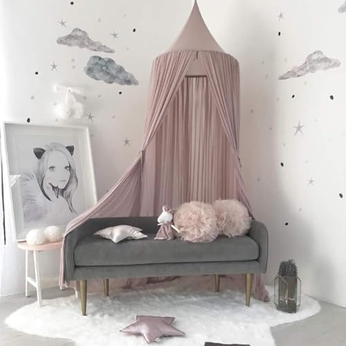 YunNasi Baby Betthimmel Betthimmel für Kinder Baby Prinzessin Chiffon hängende Moskitonnetz für Schlafzimmer Dekoration für Bett und Schlafzimmer (Dunkelviolett) von YunNasi