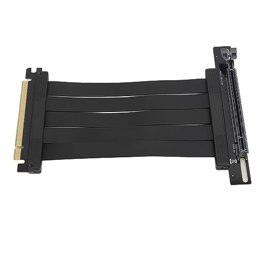 Yunseity PCIE 4.0 X16 Extender, Rechtwinkliges 26 GB/s GPU-Verlängerungskabel für RTX3090 RTX3080ti RTX3080, Ultraweich, Störungsfrei von Yunseity