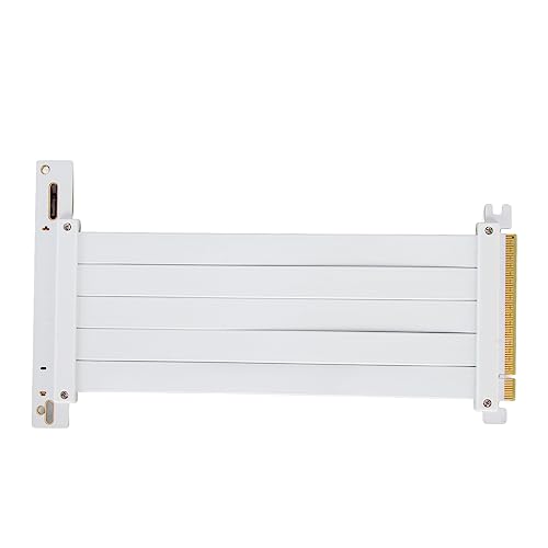 Yunseity PCIe 4.0-Verlängerungskabel, Flexibles PCIe 4.0 X16-Riser-Kabel, Hochgeschwindigkeits-PCI-Express-Riser-Karte 90 Grad für GPU der RTX 40-Serie (Weiss) von Yunseity