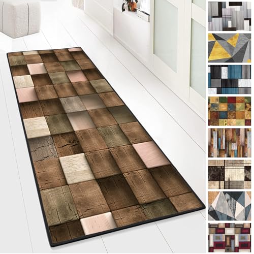 Yurun Teppich Läufer, Hochwertig Schlafzimmer Bettvorleger, Für Eingang Schlafzimmer Treppe Badezimmer Innen Wohnzimmer, Geometrische Muster, Küchenläufer für Innen bis 10m Länge, 60x100cm Yurun Teppich Läufer, Hochwertig Schlafzimmer Bettvorleger, Für Eingang Schlafzimmer Treppe Badezimmer Innen Wohnzimmer, Geometrische Muster, Küchenläufer für Innen bis 10m Länge, 60x100cm von Yurun