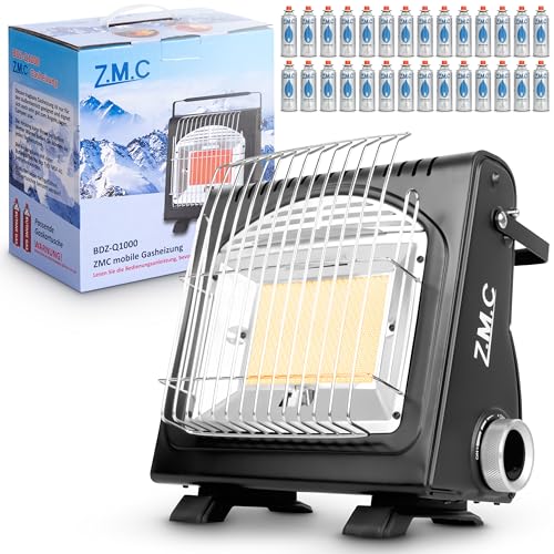 Z.M.C 2-in-1 Tragbare Gasheizung und Gaskocher + 28 Gaskartuschen 227g, Camping Heizung 1,7 kW, Gasheizer für Outdoor und Indoor, mobile Heizstrahler mit Piezozündung Z.M.C 2-in-1 Tragbare Gasheizung und Gaskocher + 28 Gaskartuschen 227g, Camping Heizung 1,7 kW, Gasheizer für Outdoor und Indoor, mobile Heizstrahler mit Piezozündung von Z.M.C