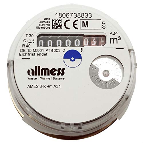 Allmess Messkapsel Kaltwasserzähler UP 6000 ISO-Typ A34 Eichung 2024 gültig bis 2030 Unterputzwasserzähler Allmess Messkapsel Kaltwasserzähler UP 6000 ISO-Typ A34 Eichung 2024 gültig bis 2030 Unterputzwasserzähler von ZÄHLER plattform