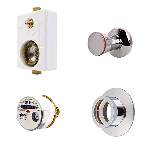 Montageblock Mono Allmess WG TEC 3000 Messing Ausführung mit DVGW-Ventil inkl. Wasserzähler Warm, Chromabdeckung und Farbset Montageblock Mono Allmess WG TEC 3000 Messing Ausführung mit DVGW-Ventil inkl. Wasserzähler Warm, Chromabdeckung und Farbset von ZÄHLER plattform