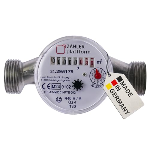 ZÄHLER plattform Wasserzähler 2025 Wasseruhr MADE IN GERMANY Qn 1,5 BL 130 mm 1 Zoll ZÄHLER plattform Wasserzähler 2025 Wasseruhr MADE IN GERMANY Qn 1,5 BL 130 mm 1 Zoll von ZÄHLER plattform