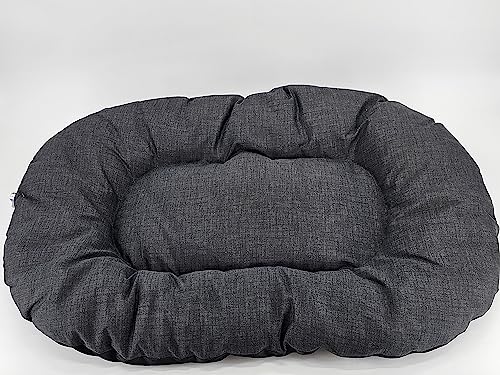 ZAMIBO Kissen, Baumwolle, Polyester, oval, 100 x 60 cm, Oxford-Stoff, Schwarz von ZAMIBO