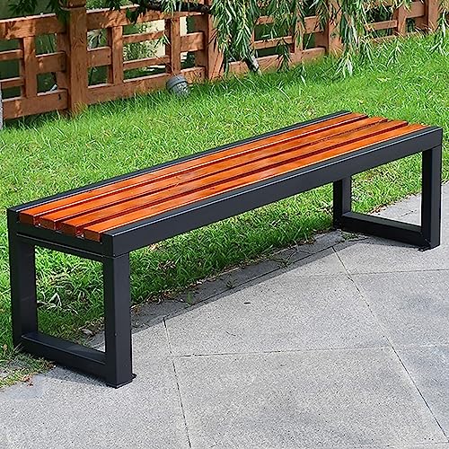 ZDMZR Gartenbank Ohne Lehne, Gartenbank, Parkbank Aus Metall, Gusseisen Außenbänke, Veranda, Gartenmöbel for Terrasse, Park, Rasen, Hof (Size : 150cm/59in) von ZDMZR