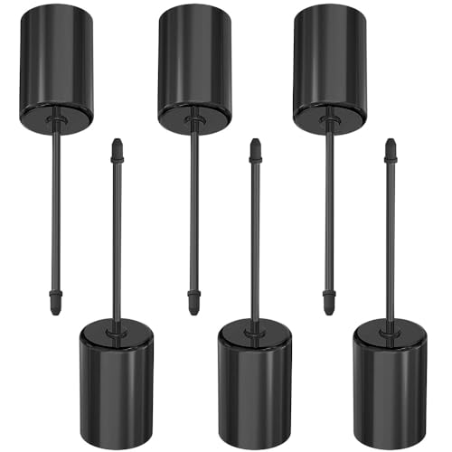 6 Stück Stabkerzenhalter Adventskranz Schwarz,Adventskranz Kerzenhalter Schwarz,Kerzenstecker für Stabkerzen,Kerzenhalter Adventskranz,Metall Kerzenständer,kerzenhalter mit Dorn (Schwarz) von ZDQC