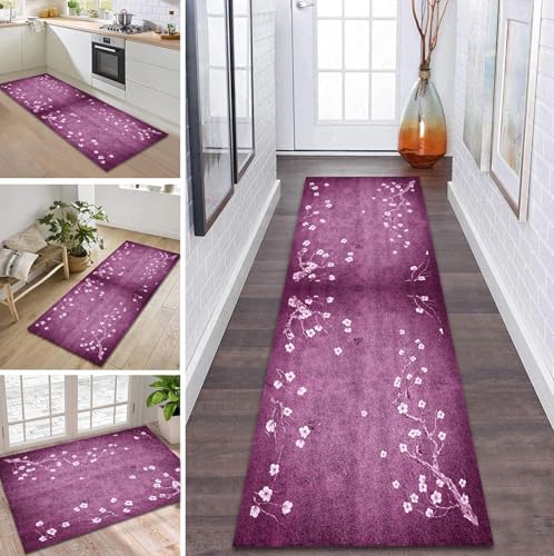 ZDYHMrj Teppich Läufer Flur Küche rutschfest waschbar Flurläufer Lang 110X240CM Kücheläufer Lila Teppichmatte Meterware Bettvorleger für Flur Esszimmer Schlafzimmer Wohnzimmer Schmutzfangteppich ZDYHMrj Teppich Läufer Flur Küche rutschfest waschbar Flurläufer Lang 110X240CM Kücheläufer Lila Teppichmatte Meterware Bettvorleger für Flur Esszimmer Schlafzimmer Wohnzimmer Schmutzfangteppich von ZDYHMrj
