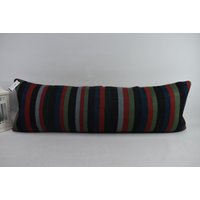 Dekoratives Kelim Kissen, Boho Long Size Nomaden Lenden 16x48 Kissenbezug, Code 923 von ZDkilimpillow