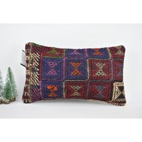 Kelim Kissen/Altes Kelimkissen Boho 12x20 cm Dekokissen Code 4820 von ZDkilimpillow