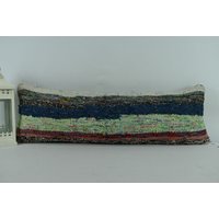 Küsten Kelim Kissenbezug/Handgemachte Wolle Kissen Boho Dekokissen Home Dekor Lendenkissen 12x36 /Code 1689 von ZDkilimpillow