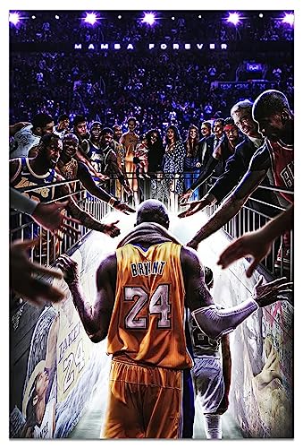 Kobe Leinwand-Wandkunst-Poster, Kobe Gigi, legendärer Basketballspieler, Poster, inspirierendes Sport-Superstar-Ölgemälde, moderne Raum-ästhetische Wanddekoration für Zuhause, Fitnessstudio, von ZEBE