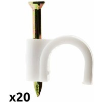 Zenitech - Kabelschelle Ø7,0mm weiß tv Kabel (20 Stück) von ZENITECH