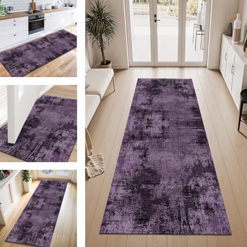 ZESEWU Teppich Läufer Flur Küche rutschfest Violett Schwarz Teppichläufer Kücheläufer Waschbar 80X240CM Meterware Küchenteppich Flurteppich für Wohnraum Schlafzimmer Kinderzimmer Schmutzfangläufer ZESEWU Teppich Läufer Flur Küche rutschfest Violett Schwarz Teppichläufer Kücheläufer Waschbar 80X240CM Meterware Küchenteppich Flurteppich für Wohnraum Schlafzimmer Kinderzimmer Schmutzfangläufer von ZESEWU