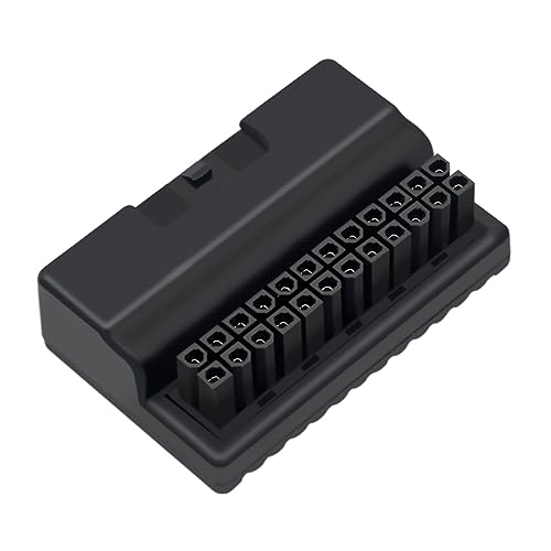 ZEZEFUFU ATX 24Pin Buchse auf 24pin Stecker Adapter 90 Grad Netzteil Mainboard DIY Zubehör für Desktops PC Netzteil von ZEZEFUFU