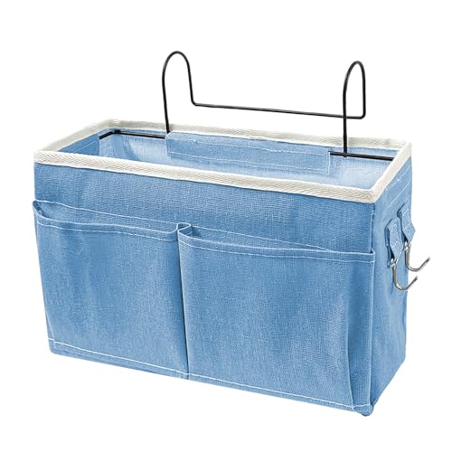 ZFKXGS Bedside Bett Organizer zum Einhängen Betttasche Hochbett Organizer Hängend Hängeorganizer Hängeaufbewahrung mit Darhthaken für (Blaues) von ZFKXGS