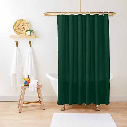 ZGDPBYF Duschvorhang, tiefes Smaragdgrün – einfarbig, wasserdichter Duschvorhangstoff, Badezimmer-Dekor mit Haken, 150 x 180 cm (B x H) von ZGDPBYF