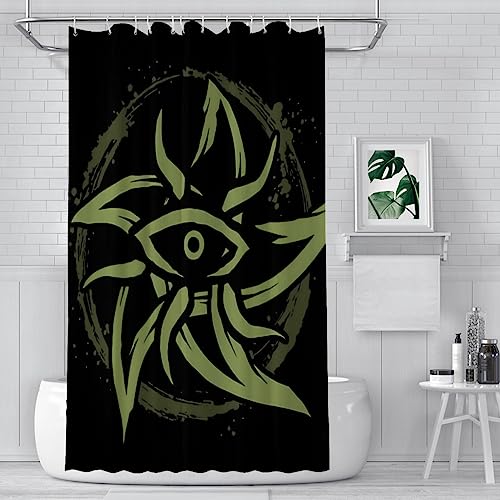 ZGDPBYF Elder Sign Lovecraft Symbol Okkulter Stern Badezimmer Duschvorhänge Cthulhu Wasserdichte Trennwand Wohnkultur Badezimmerzubehör, wie abgebildet, 178 x 178 cm 70 x 70 Zoll von ZGDPBYF