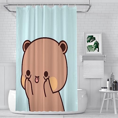 ZGDPBYF Lustiges Gesicht Ble Badezimmer Duschvorhänge Bubu Dudu Cartoon Wasserdichte Trennwand Einzigartige Wohnkultur Badezimmerzubehör, wie abgebildet, 178 x 213 cm 70 x 84 Zoll von ZGDPBYF