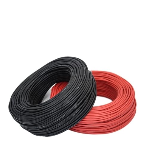 Aluminiumdraht Draht und Kabel Silikon 10AWG 12AWG 14AWG 16AWG 18AWG 20AWG 2,5 mm 0,75 Quadratmillimeter Silikondraht Basteldraht(Color:Red black,Size:10M_15 AWG 1.5MM) von ZGXNYI