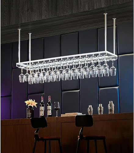 ZHOUT Decken-Weinregal, wandmontiertes Weinflaschenregal, Decken-Weinglasregal, hängendes Weinflaschenregal, Höhe 30–60 cm, verstellbar, guter Helfer für Restaurants, Küchen und Bars von ZHOUT