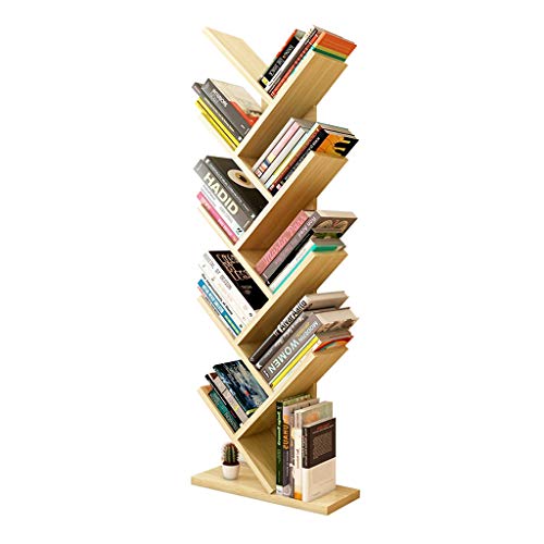 ZHOUYING Bücherregale Einfaches neunschichtiges baumförmiges Bücherregal Bücherregal Bücherregal aus Holz kann EIN 50-kg-Bücherregal tragen von ZHOUYING