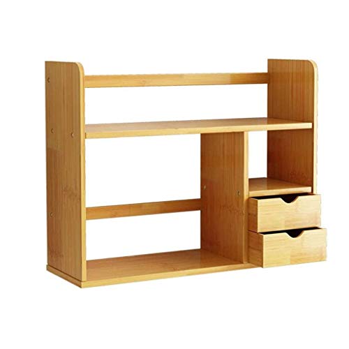 ZHOUYING Desktop-Aufbewahrungsregale, Bücherregal, einfacher Schreibtisch, kreatives kleines Bücherregal für Studenten, Holz und Hardware von ZHOUYING