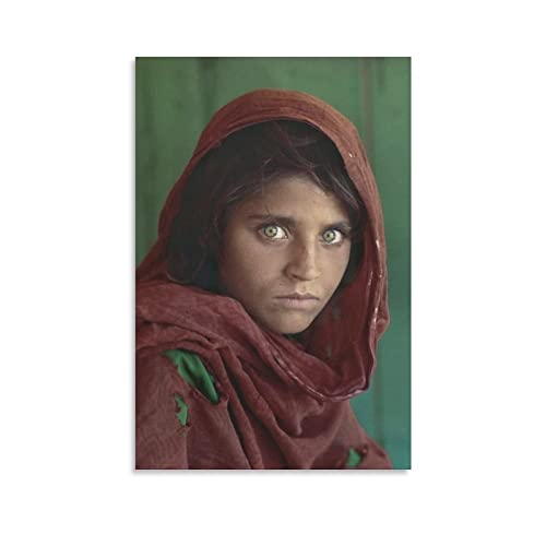 ZHUYING Afghanisches Mädchen Foto-Poster, Bilddruck, Wandkunst, Poster, Malerei, Leinwand, Poster, Kunstwerke, Raumästhetik, 50 x 75 cm von ZHUYING