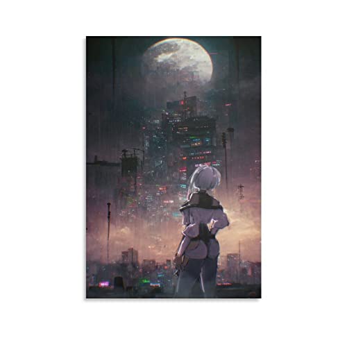 ZHUYING Cyberpunk Edgerunners Poster Anime Poster Druck Kunst Wandbild Leinwand Poster Moderne Schlafzimmer Dekor 40 x 60 cm von ZHUYING