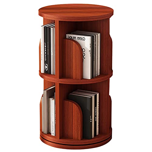 ZJGFCB Drehbares Bücherregal aus massivem Holz, rundes drehbares Bücherregal mit 360-Grad-Anzeige, bodenstehendes Bücherregal für Kinder und Erwachsene, Eckregal-Bücherregal von ZJGFCB