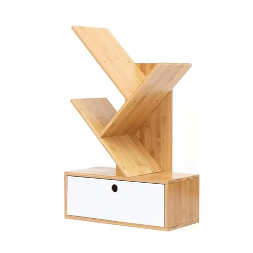 ZKTDJ 1 Stück Bücherregal in Baumform, Zeitschriftenständer mit Schublade, Schlafzimmer-Aufbewahrungsständer, geeignet für Schlafzimmer, Arbeitszimmer von ZKTDJ