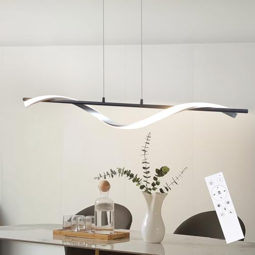 ZMH LED Pendelleuchte Esstisch Hängelampe Wohnzimmer - Hängeleuchte 22W Modern Design Pendellampe Dimmbar mit Fernbedienung Esstischlampe 150CM Höhenverstellbar für Esszimmer Schlafzimmer Küche von ZMH