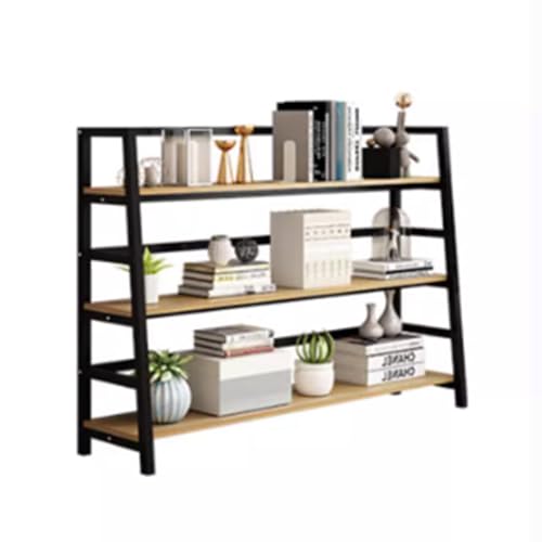 Bücherregal, Offenes Ausstellungsregal, Bücherregal Aus Holz Mit Metallrahmen, Geeignet Für Home Office, Wohnzimmer, Schlafzimmer, Küche, Mehrzweck-Bücherregal, Bücherregal Stehend(31.4x13.7x41.7in/80 von ZPRYZHD