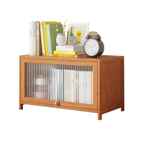 Bücherregal Stehend, Multifunktionsschrank, Acryltür, Praktische Aufbewahrung, Mehrschichtiges Bodenlagerregal, Geeignet für Büro, Wohnzimmer, Küche, Standregal(80x32x40CM/31.5x12.5x15.7 inches) von ZPRYZHD