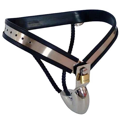 Keuschheitsgürtel für Herren Extrem Bondage Peniskäfig Abstinenz Chastity Belt mit Metall Analplug Keuschheitsgürtel für Herren BDSM Fetisch Sklave Sexspielzeug-Sets,110cm-120cm von ZRJAENW