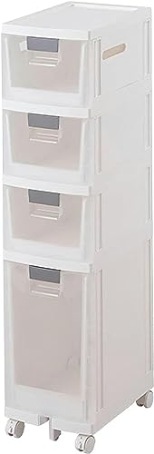 Stapelbare Aufbewahrungsschubladen, freistehender Eckunterschrank für das Badezimmer, Aufbewahrungsschrank mit großer Kapazität (4 Ebenen, 25 cm (10 Zoll)) von ZSDBYT