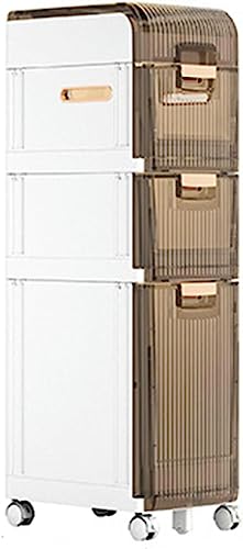 ZSDBYT Stapelbare Aufbewahrungsschublade, wasserdichter Seitenschrank, Kleiner Badezimmer-Aufbewahrungsschrank, freistehende Aufbewahrung (4. Etage) von ZSDBYT