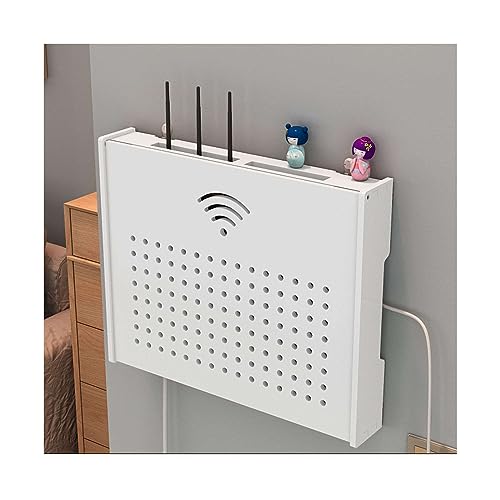 ZSDBYT WiFi-Router-Regal, kreative TV-Set-Top-Box, wandmontierte Aufbewahrungsbox für WLAN-Router (B groß) von ZSDBYT