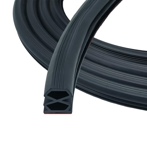 Schwarz Dichtungsband Selbstklebende 10mm x 12mm für Türen Fenster Gummidichtung/Anti-Kollision/Schalldichter/Wasserdichter/6m von ZSRedHong