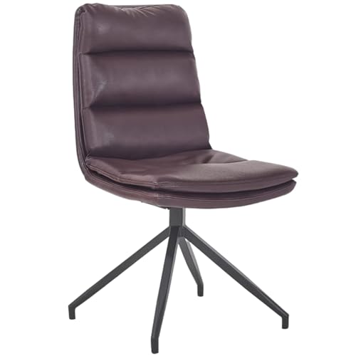 ZTGL Esszimmerstühle 180° Drehbar, Ergonomisch Polsterstuhl, Stühle Esszimmer, Metallbeine, PU Leder Bürostuhl mit Rückenlehne, für Wohnzimmer, Arbeitszimmer, Schminktisch Burgundy,1Pcs ZTGL Esszimmerstühle 180° Drehbar, Ergonomisch Polsterstuhl, Stühle Esszimmer, Metallbeine, PU Leder Bürostuhl mit Rückenlehne, für Wohnzimmer, Arbeitszimmer, Schminktisch Burgundy,1Pcs von ZTGL