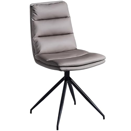 ZTGL Esszimmerstühle 180° Drehbar, Ergonomisch Polsterstuhl, Stühle Esszimmer, Metallbeine, PU Leder Bürostuhl mit Rückenlehne, für Wohnzimmer, Arbeitszimmer, Schminktisch Gray A,1Pcs ZTGL Esszimmerstühle 180° Drehbar, Ergonomisch Polsterstuhl, Stühle Esszimmer, Metallbeine, PU Leder Bürostuhl mit Rückenlehne, für Wohnzimmer, Arbeitszimmer, Schminktisch Gray A,1Pcs von ZTGL