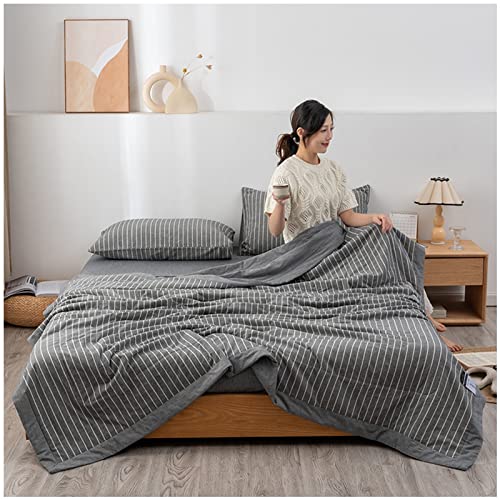 ZTGL Sommer Bettdecke aus 100% Natürliche Baumwolle, Dünne Steppdecke für Einzelbett/Doppelbett, Flauschig und Atmungsaktiv Sommerbettdecken, Leichte & Weiche Sommerdecke,D,150x200cm von ZTGL